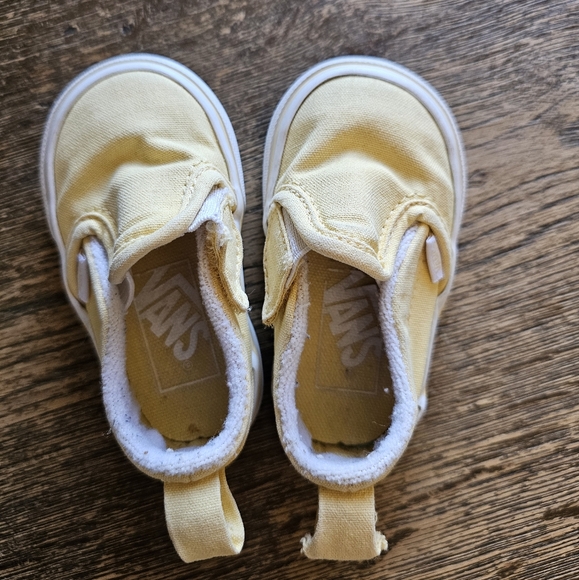 Yellow Toddler Slip on Vans - Picture 3 of 4
